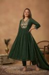 FANCY COTTON EMBROIDERED WORK TOP BOTTOM WITH DUPATTA FESTIVE WEAR WHOLESALE PRICE ETHNIC GARMENT (7)