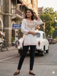FANCY COTTON EMBROIDERY WORK TOP DAILY WEAR WHOLESALE PRICE ETHNIC GARMENT (16)