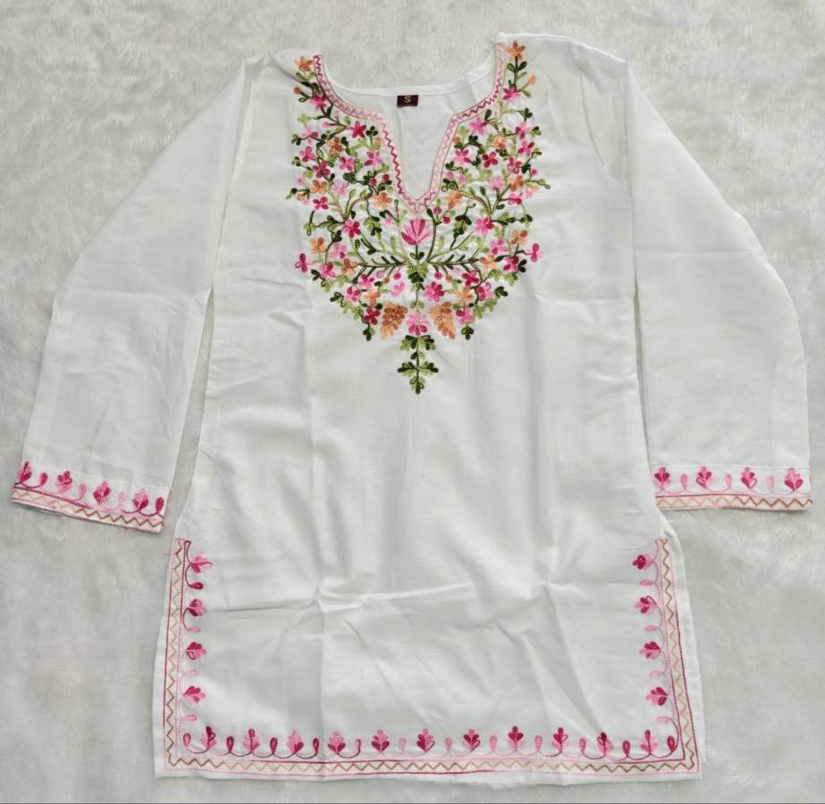 FANCY COTTON EMBROIDERY WORK TOP DAILY WEAR WHOLESALE PRICE ETHNIC GARMENT (18)