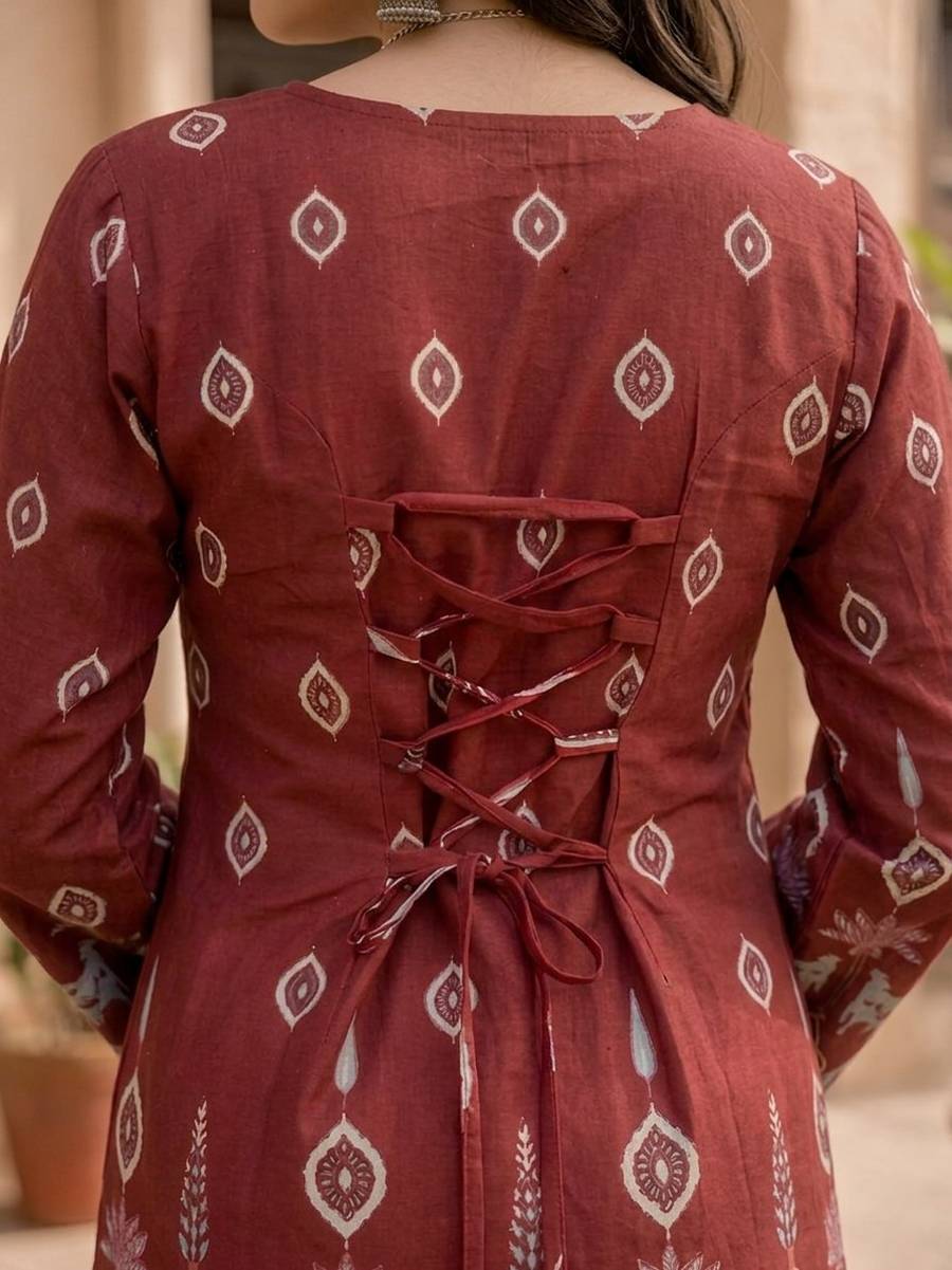 FANCY COTTON KALAMKARI PRINT WORK TUNIC TOP DAILY WEAR WHOLESALE PRICE ETHNIC GARMENT (10)