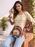 FANCY COTTON KALAMKARI PRINT WORK TUNIC TOP DAILY WEAR WHOLESALE PRICE ETHNIC GARMENT (8)