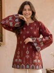 FANCY COTTON KALAMKARI PRINT WORK TUNIC TOP DAILY WEAR WHOLESALE PRICE ETHNIC GARMENT (4)