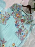 FANCY CREPE SILK SEQUENCE EMBROIDERY WITH BORDER LACE WORK TOP PATIYALA WITH DUPATTA FESTIVE WEAR WHOLESALE PRICE ETHNIC GARMENT (3)