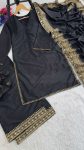 FANCY CREPE SILK SEQUENCE EMBROIDERY ZARI WORK AND MOTI WORK TOP PALAZZO WITH DUPATTA FESTIVE WEAR WHOLESALE PRICE ETHNIC GARMENT (4)