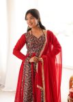 FANCY GEORGETTE EMBROIDERED MALL- BERRY WORK GOWN BOTTOM WITH DUPATTA FESTIVE WEAR WHOLESALE PRICE ETHNIC GARMENT (7)