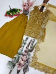 FANCY GEORGETTE EMBROIDERY SEQUENCE PEARL HAND WORK TOP PALAZZO WITH DUPATTA FESTIVE WEAR WHOLESALE PRICE ETHNIC GARMENT (9)