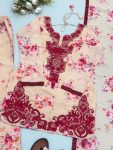 FANCY GEORGETTE EMBROIDERY WITH DIGITAL PRINT WORK TOP PALAZZO WITH DUPATTA FESTIVE WEAR WHOLESALE PRICE ETHNIC GARMENT (9)
