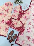 FANCY GEORGETTE EMBROIDERY WITH DIGITAL PRINT WORK TOP PALAZZO WITH DUPATTA FESTIVE WEAR WHOLESALE PRICE ETHNIC GARMENT (9)