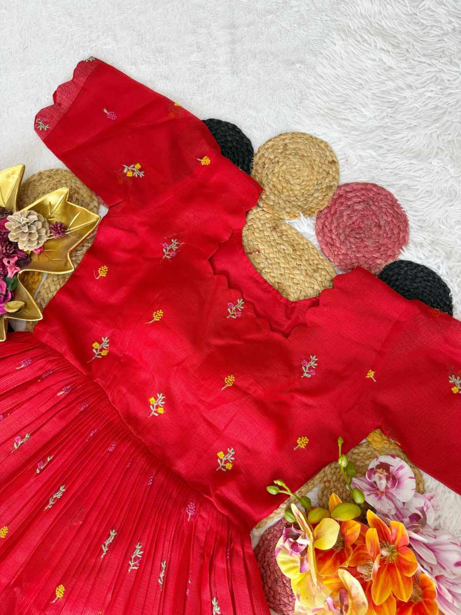 FANCY KOT CHECK EMBROIDERED WORK ONE PIECE DRESS DAILY WEAR WHOLESALE PRICE ETHNIC GARMENT (14)