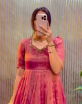FANCY KOTA TISSUE SILK MAGGAM HAND WORK GOWN FESTIVE WEAR WHOLESALE PRICE ETHNIC GARMENT (7)