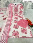 FANCY MORGAN SILK SEQUENCE AND DIGITAL PRINT WORK TOP BOTTOM WITH DUPATTA OFFICE WEAR WHOLESALE PRICE ETHNIC GARMENT (6)