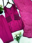FANCY RAYON COTTON EMBROIDERY THREAD WITH SEQUENCE WORK TOP PATIYALA WITH DUPATTA FESTIVE WEAR WHOLESALE PRICE ETHNIC GARMENT (4)