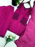 FANCY RAYON COTTON EMBROIDERY THREAD WITH SEQUENCE WORK TOP PATIYALA WITH DUPATTA FESTIVE WEAR WHOLESALE PRICE ETHNIC GARMENT (4)