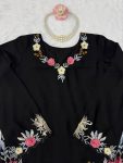 FANCY RAYON SATIN THREAD WORK KURTI PALAZZO SET CASUAL WEAR WHOLESALE PRICE ETHNIC GARMENT (2)