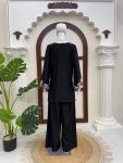 FANCY RAYON SATIN THREAD WORK KURTI PALAZZO SET CASUAL WEAR WHOLESALE PRICE ETHNIC GARMENT (2)