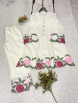 FANCY ROMAN EMBROIDERY WORK CO-ORD SET PARTY WEAR WHOLESALE PRICE ETHNIC GARMENT (2)