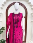 FANCY ROMAN SILK THREAD & SEQUENCE WORK TOP BOTTOM WITH DUPATTA FESTIVE WEAR WHOLESALE PRICE ETHNIC GARMENT (2)