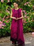 FANCY ROMAN SILK THREAD & SEQUENCE WORK TOP BOTTOM WITH DUPATTA PINK