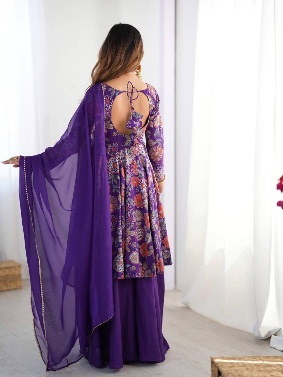 FANCY RROMAN SILK DISCHARGE PRINTING WORK KEDIYA STYLE TOP PALAZZO WITH DUPATTA FESTIVE WEAR WHOLESALE PRICE ETHNIC GARMENT12) (10)