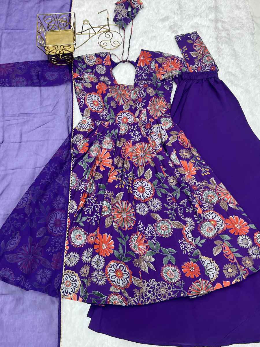 FANCY RROMAN SILK DISCHARGE PRINTING WORK KEDIYA STYLE TOP PALAZZO WITH DUPATTA FESTIVE WEAR WHOLESALE PRICE ETHNIC GARMENT12) (12)