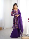 FANCY RROMAN SILK DISCHARGE PRINTING WORK KEDIYA STYLE TOP PALAZZO WITH DUPATTA FESTIVE WEAR WHOLESALE PRICE ETHNIC GARMENT12) (4)