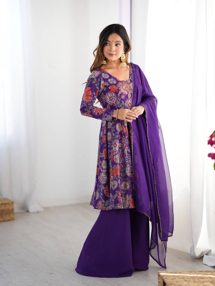 FANCY RROMAN SILK DISCHARGE PRINTING WORK KEDIYA STYLE TOP PALAZZO WITH DUPATTA FESTIVE WEAR WHOLESALE PRICE ETHNIC GARMENT12) (6)