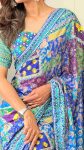 FANCY SILK DIGITAL PRINTED WITH REAL MIRROR & AARI WORK SAREE WITH UNSTITCHED BLOUSE PARTY WEAR WHOLESALE PRICE ETHNIC GARMENT(2)