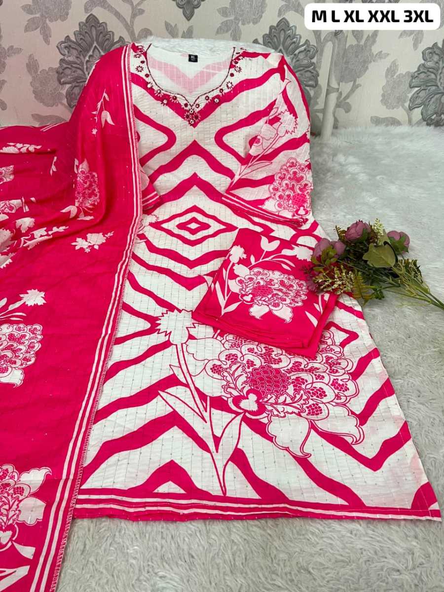 FANCY SILK MORGAN SEQUENCE DIGITAL PRINT WORK TOP BOTTOM WITH DUPATTA CASUAL WEAR WHOLESALE PRICE ETHNIC GARMENT (5)