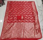 FANCY SOFT SILK ZARI WOVEN WORK SAREE WITH UNSTITCHED BLOUSE FESTIVE WEAR WHOLESALE PRICE ETHNIC GARMENT (5)
