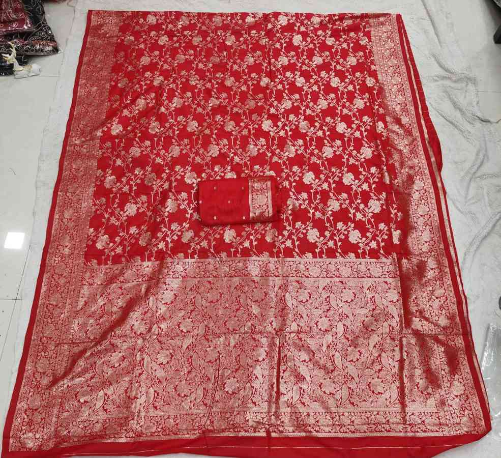 FANCY SOFT SILK ZARI WOVEN WORK SAREE WITH UNSTITCHED BLOUSE FESTIVE WEAR WHOLESALE PRICE ETHNIC GARMENT (10)