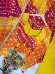FANCY TABBY ORGANZA PRINTED WORK GOWN BOTTOM WITH DUPATTA FESTIVE WEAR WHOLSALE PRICE ETHNIC GARMENT (6)