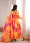 FANCY TABBY ORGANZA PRINTED WORK GOWN BOTTOM WITH DUPATTA FESTIVE WEAR WHOLSALE PRICE ETHNIC GARMENT (6)
