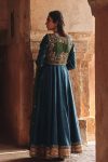 FANCY VICHITRA SEQUENCE AND ZARI WORK WITH FANCY LACE WORK GOWN KOTI WITH DUPATTA WEDDING WEAR WHOLESALE PRICE ETHNIC GARMENT (8)
