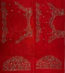 FASHIONABLE SOFT RANGOLI SILK SEQUENCE EMBROIDERY WORK SAREE WITH UNSTITCHED BLOUSE BRIDAL WEAR WHOLESALE PRICE ETHNIC GARMENT (4)