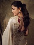 FASHIONABLE SOFT RANGOLI SILK SEQUENCE EMBROIDERY WORK SAREE WITH UNSTITCHED BLOUSE BRIDAL WEAR WHOLESALE PRICE ETHNIC GARMENT (4)