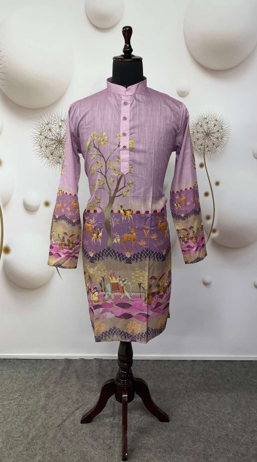 LATEST COTTON DIGITAL PRINT KURTA WITH PAYJAMA WEDDING WEAR WHOLESALE PRICE ETHNIC GARMENT (4)