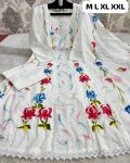 LATEST COTTON SCHIFFLI WITH CROSIA LACE WORK TOP BOTTOM WITH DUPATTA CASUAL WEAR WHOLESALE PRICE ETHNIC GARMENT (8)