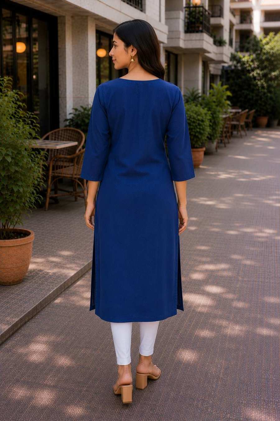 LATEST TESLA COTTON EMBROIDERY WORK KURTI OFFICE WEAR WHOLESALE PRICE ETHNIC GARMENT (11)