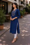 LATEST TESLA COTTON EMBROIDERY WORK KURTI OFFICE WEAR WHOLESALE PRICE ETHNIC GARMENT (10)