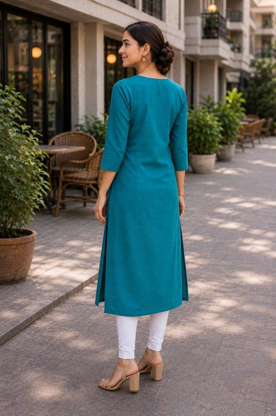 LATEST TESLA COTTON EMBROIDERY WORK KURTI OFFICE WEAR WHOLESALE PRICE ETHNIC GARMENT (16)
