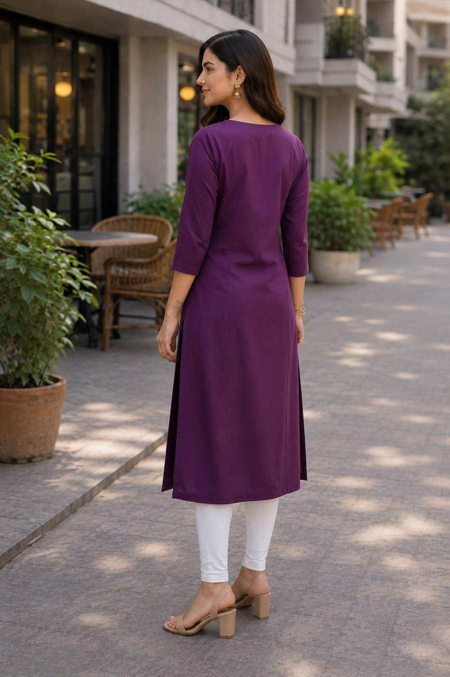 LATEST TESLA COTTON EMBROIDERY WORK KURTI OFFICE WEAR WHOLESALE PRICE ETHNIC GARMENT (4)