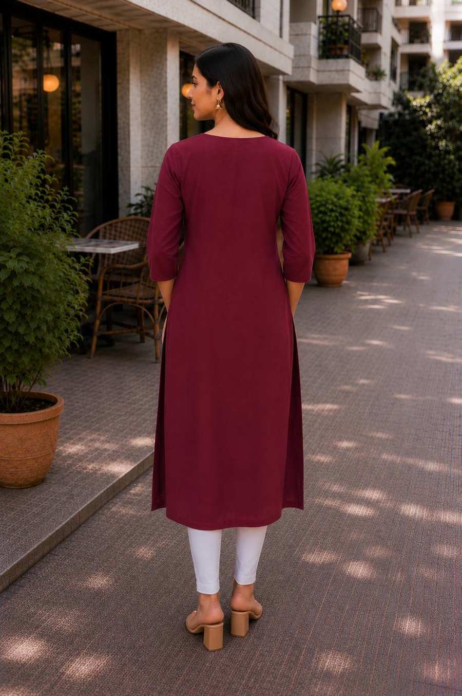 LATEST TESLA COTTON EMBROIDERY WORK KURTI OFFICE WEAR WHOLESALE PRICE ETHNIC GARMENT (7)
