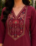 LATEST TESLA COTTON EMBROIDERY WORK KURTI OFFICE WEAR WHOLESALE PRICE ETHNIC GARMENT (6)