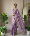 LUXURY FENDY SATIN SILK EMBROIDERY WITH CUTWORK BORDER SAREE WITH UNSTITCHED BLOUSE PARTY WEAR WHOLESALE PRICE ETHNIC GARMENT (2)