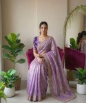 LUXURY FENDY SATIN SILK EMBROIDERY WITH CUTWORK BORDER SAREE WITH UNSTITCHED BLOUSE PARTY WEAR WHOLESALE PRICE ETHNIC GARMENT (2)