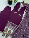 LUXURY GEORGETTE EMBROIDERY SEQUENCE WITH SWAROVSKI DIAMOND WORK TOP BOTTOM WITH DUPATTA FESTIVAL WEAR WHOLESALE PRICE ETHNIC GARMENT (1)