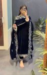 LUXURY HEAVY VISCOUS VELVET EMBROIDERY CODING SEQUENCE WORK TOP BOTTOM WITH DUPATTA CASUAL WEAR WHOLESALE PRICE ETHNIC GARMENT (6)
