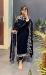 LUXURY HEAVY VISCOUS VELVET EMBROIDERY CODING SEQUENCE WORK TOP BOTTOM WITH DUPATTA CASUAL WEAR WHOLESALE PRICE ETHNIC GARMENT (6)
