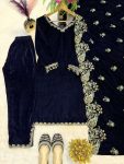 LUXURY HEAVY VISCOUS VELVET EMBROIDERY CODING SEQUENCE WORK TOP BOTTOM WITH DUPATTA CASUAL WEAR WHOLESALE PRICE ETHNIC GARMENT (6)
