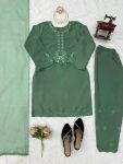 MODERN AMERICAN SILK THREAD WORK TOP BOTTOM WITH DUPATTA FESTIVE WEAR WHOLESALE PRICE ETHNIC GARMENT (12)